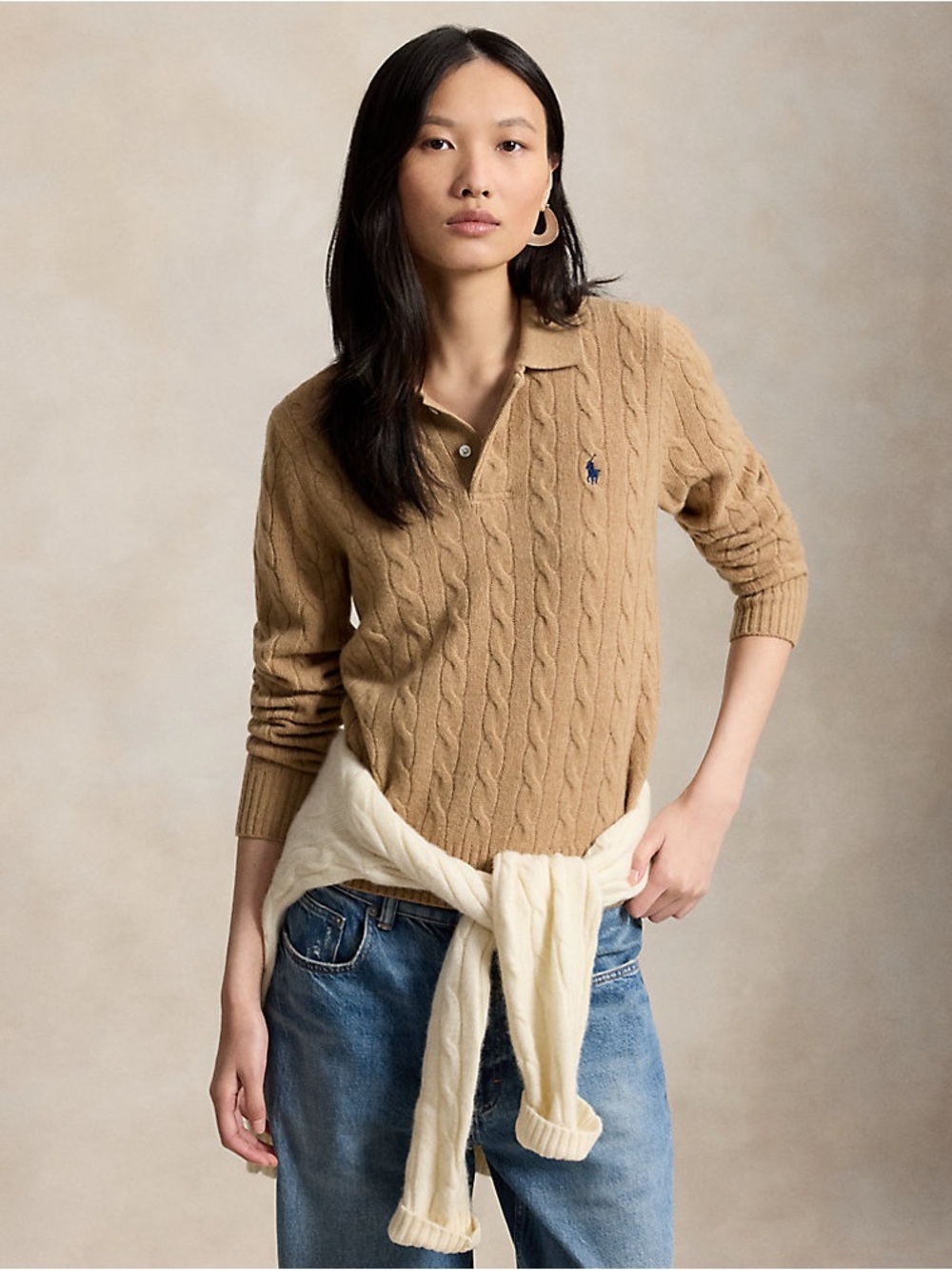 Cable-Knit Wool-Cashmere Polo Sweater
Polo Ralph Lauren